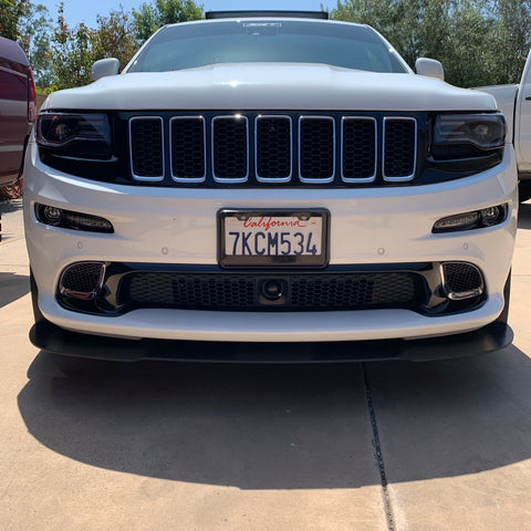 Compatible For 2014-2021 Jeep Grand Cherokee Base Car Front Bumper Lip Spoiler Splitter Body Kit Trackhawk Carbon Fiber Style(Glossy Black Compatible For 2014-2021 Jeep Grand Cherokee Base Car Front Bumper Lip Spoiler Splitter Body Kit Trackhawk Carbon Fiber Style(Glossy Black