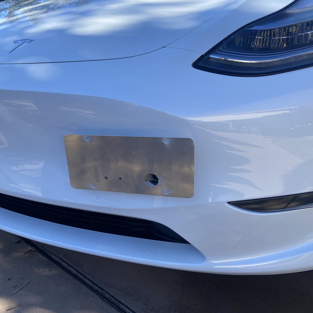 Tesla Front License Plate Holder For Model 3, Model X, Model S, Model Y - Red & Black Auto Car Plate